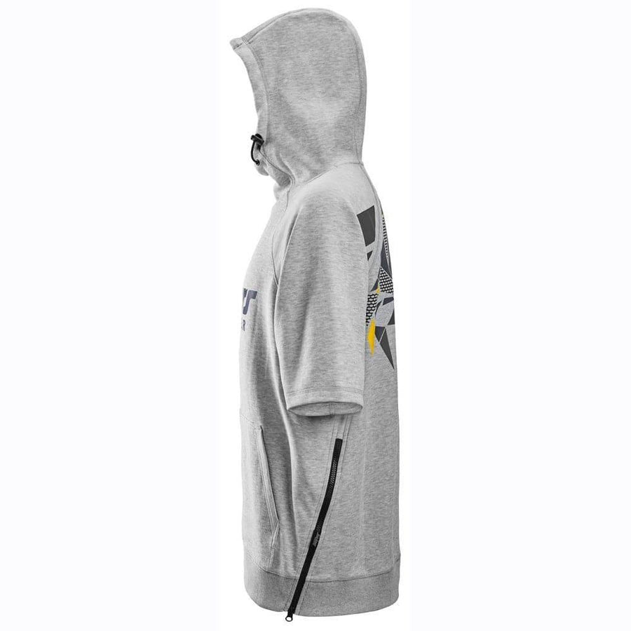 Snickers 2850 Logo Short Sleeve Hoodie Sweatshirt