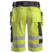 Snickers 3033 Hi-Vis Holster Pocket Shorts, Class 1 Hi-Vis Yellow, 38" Waist-Snickers 54