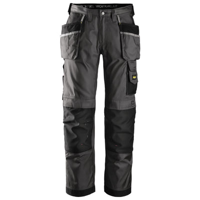 Snickers 3212 Craftsmen Holster Pocket Trousers, DuraTwill Muted Black/Black, 39" Waist 35" Leg-Snickers 156