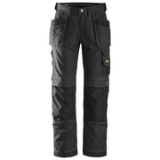 Snickers 3213 Craftsmen Holster Pocket Trousers, Rip-Stop Black 36" Waist - 28" Leg - Snickers Size: 200