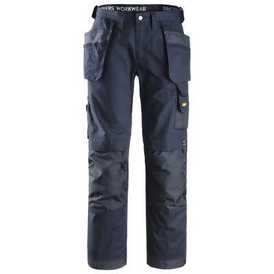 Snickers 3214 Craftsmen Holster Pocket Trousers, Canvas+ Navy Blue Waist 31"- Leg 30"- Snickers Size: 88