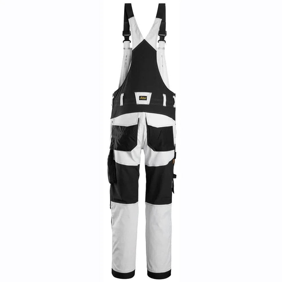 Snickers 6051 AllroundWork Stretch Bib & Brace Trousers White