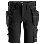 Snickers 6108 LiteWork, Detachable Holster Pockets Work Shorts Black, Waist 38"-Snickers 54