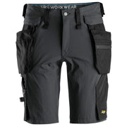 Snickers 6108 LiteWork, Detachable Holster Pockets Work Shorts Black, 31" Waist-Snickers 46
