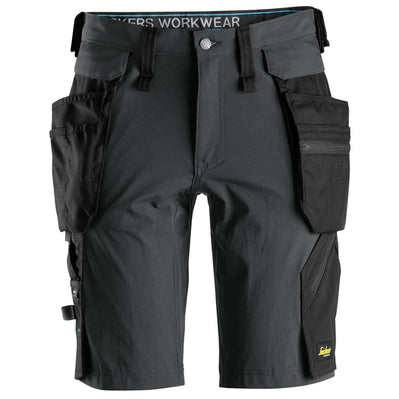 Snickers 6108 LiteWork, Detachable Holster Pockets Work Shorts Black, 31" Waist-Snickers 46