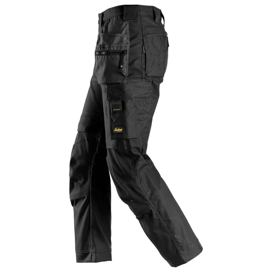 Snickers 6224  AllroundWork, Canvas+ Stretch Work Trousers+ Holster Pockets Black