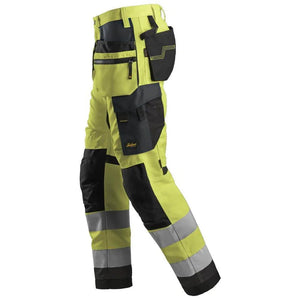 Snickers 6230 AllroundWork, Hi-Vis Trousers Holster Pockets+ CL2  Various Colours