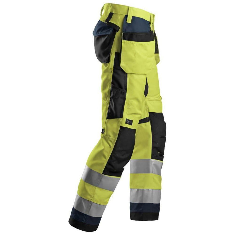 Snickers 6230 AllroundWork, Hi-Vis Trousers Holster Pockets+ CL2  Various Colours