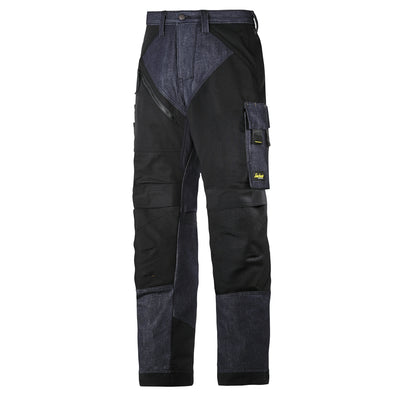 Snickers 6305 RuffWork Denim, Work Trousers Denim/Black 31" Waist - 28" Leg - Snickers Size 192