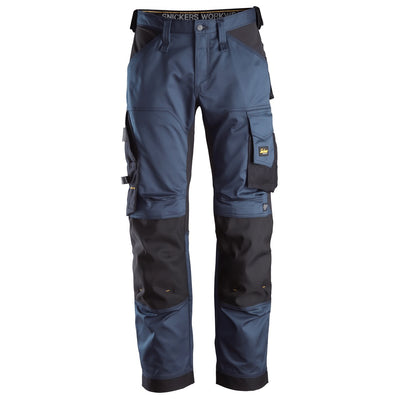 Snickers 6351 AllroundWork, Stretch Loose Fit Work Trousers Navy Blue Waist 41" Leg 30"