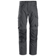 Snickers 6801 Service Trousers + Knee Pockets Steel Grey 38" Waist - 32" Leg - Snickers Size 54