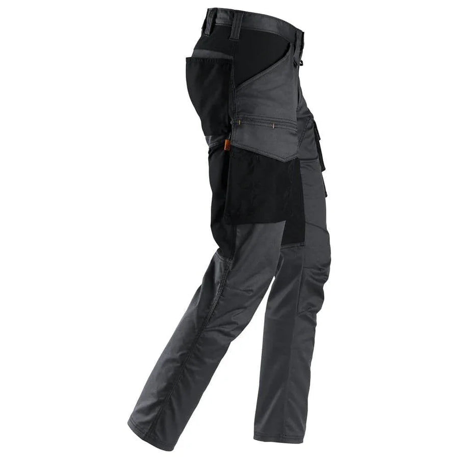 Snickers 6803 AllroundWork, Stretch Trousers without Knee Pockets Steel Grey, 35" Waist 37" Leg-Snickers 250