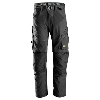 Snickers 6903 FlexiWork Stretch Kneepad Work Trousers Black, 44" Waist 30" Leg-Snickers 120