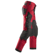Snickers 6903 FlexiWork Stretch Kneepad Work Trousers Chilli Red 31" Waist - 28" Leg - Snickers Size 192