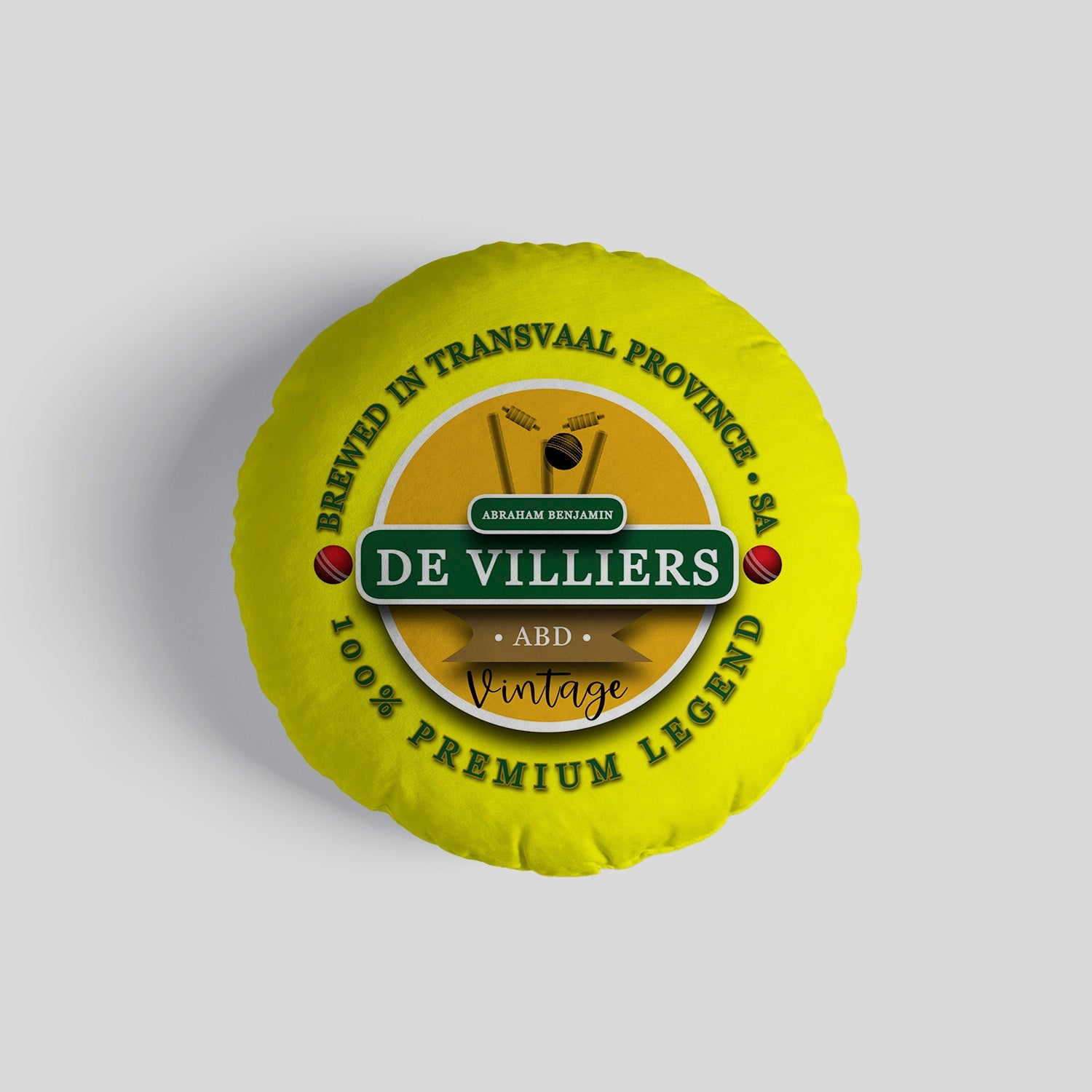 South Africa De Villiers  - Legend Collection - Circle Cushion 14"