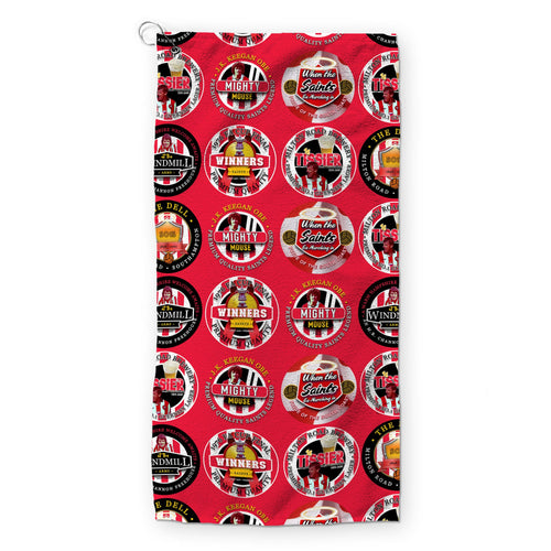 Southampton - Football Legends - Retro Lightweight, Microfibre Golf Towel