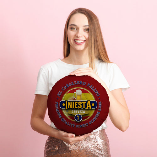 Spain Iniesta  - Legend Collection - Circle Cushion 14"