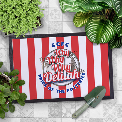 Stoke Delilah  - Football Legends - Door Mat -60cm X 40cm