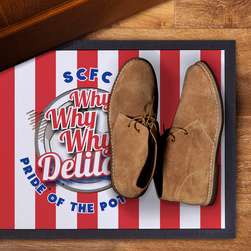 Stoke Delilah  - Football Legends - Door Mat -60cm X 40cm
