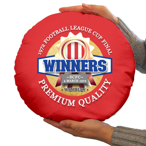 Stoke League Cup_- Football Legends - Circle Cushion 14"