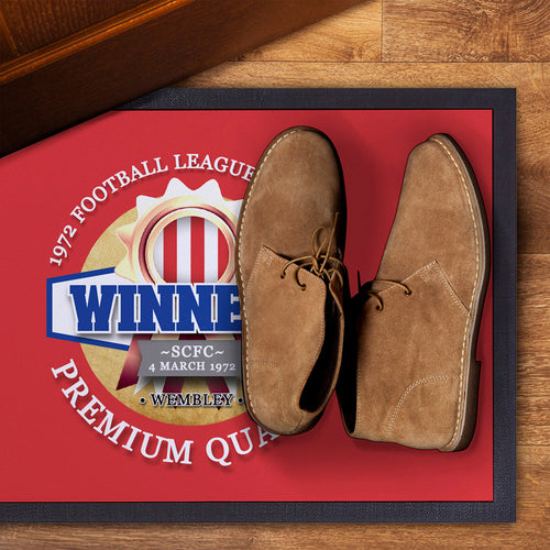 Stoke League Cup_ - Football Legends - Door Mat -60cm X 40cm