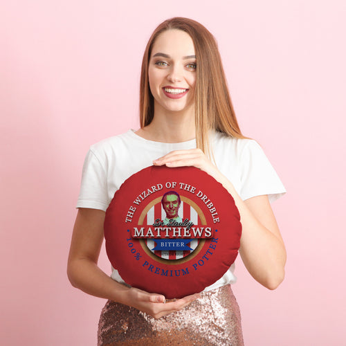 Stoke Matthews - Football Legends - Circle Cushion 14"