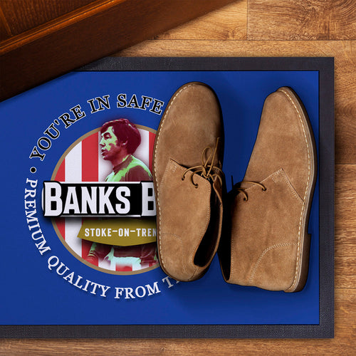 Stoke Victoria Banks - Football Legends - Door Mat -60cm X 40cm