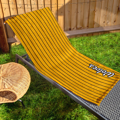 Wolverhampton - Stripes - Microfibre Retro Beach Towel - 150cm x 75cm