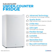 Subcold Eco100 LED Under Counter Fridge