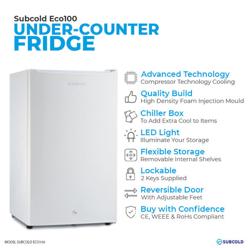 Subcold Eco100 LED Under Counter Fridge