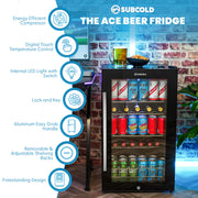 Subcold Ace100 LED Touch Control Beer Fridge