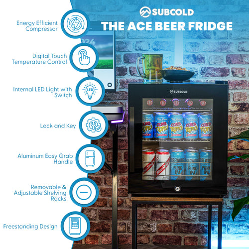 Subcold Ace50 LED Touch Control Beer Fridge