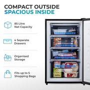 Subcold Eco90F Under Counter Freezer - Black