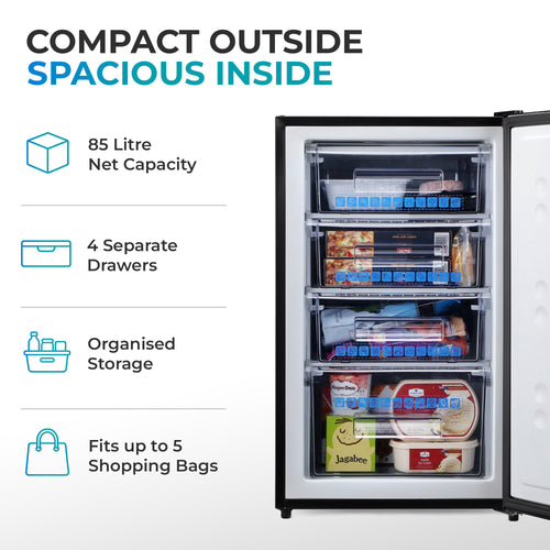 Subcold Eco90F Under Counter Freezer - Black