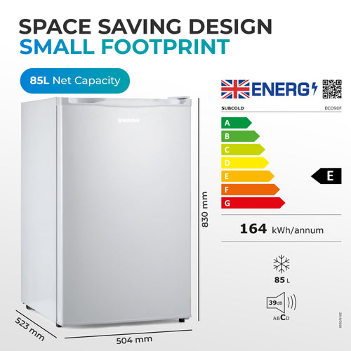 Subcold Eco90F Under Counter Freezer - White