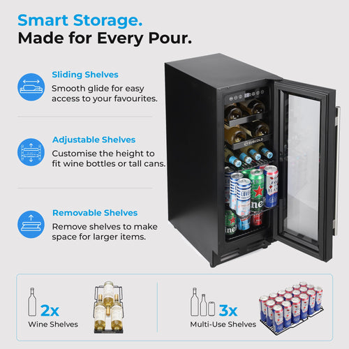 Subcold Integra30 Integrated 2 in 1 Drinks & Wine Cooler