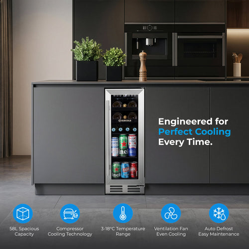 Subcold Integra30 Integrated 2 in 1 Drinks & Wine Cooler