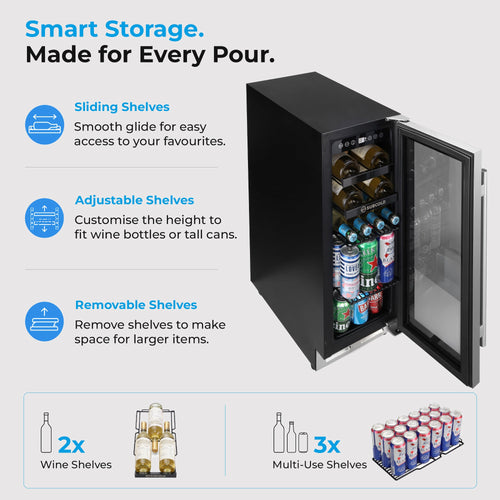 Subcold Integra30 Integrated 2 in 1 Drinks & Wine Cooler