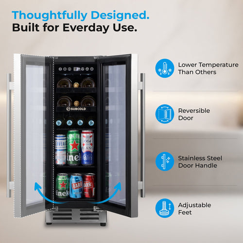 Subcold Integra30 Integrated 2 in 1 Drinks & Wine Cooler
