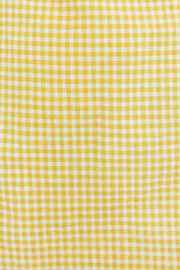 Louche Dora Summer Gingham Shorts In Yellow