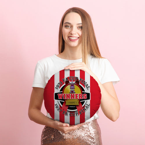 Sunderland FA Cup - Football Legends - Circle Cushion 14"
