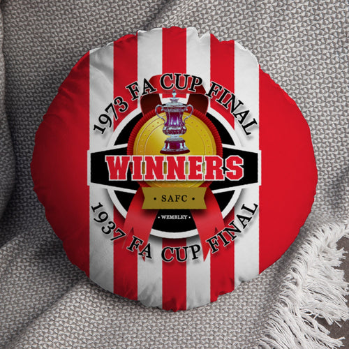 Sunderland FA Cup - Football Legends - Circle Cushion 14"