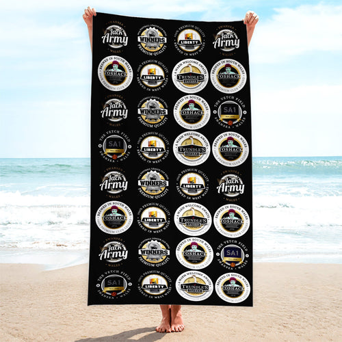 Swansea - Football Legends - Microfibre Beach Towel - 150cm x 75cm