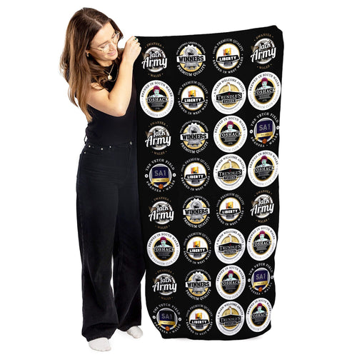 Swansea - Football Legends - Microfibre Beach Towel - 150cm x 75cm