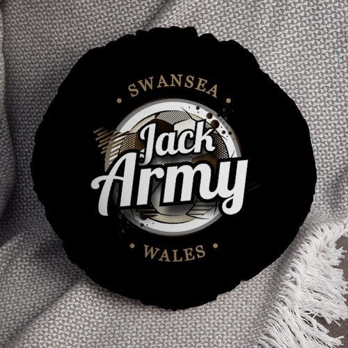Swansea Jack Army - Football Legends - Circle Cushion 14"