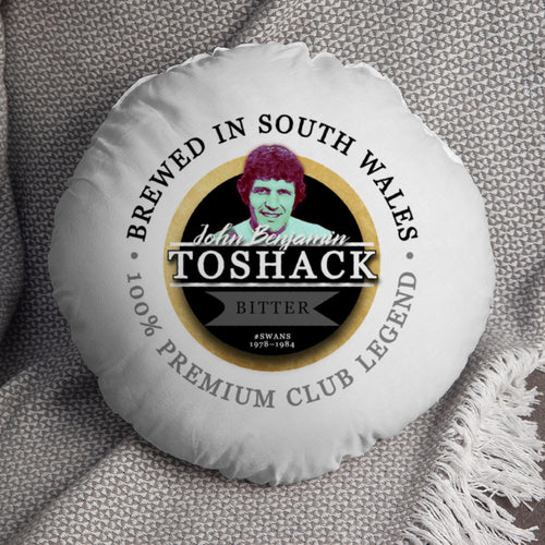 Swansea Toshack - Football Legends - Circle Cushion 14"