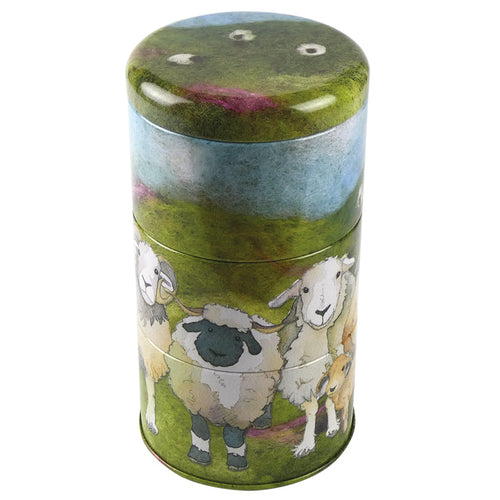 FELTED SHEEP TALL STACKER TIN from her Felted Sheep collection
