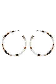 Tatum Tortoiseshell Hoop Earrings