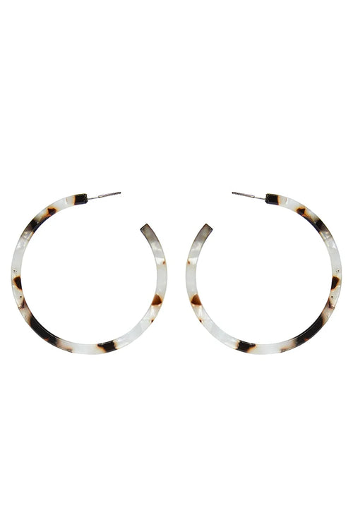 Tatum Tortoiseshell Hoop Earrings