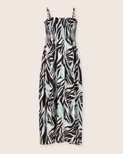 Zuri Multicolour Zebra Twirl Print Multifunctional Maxi Skirt